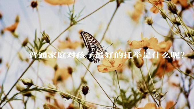 普通家庭对孩子最好的托举是什么呢？